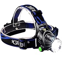  GRDE Zoomable LED Headlamp with Rechargeable Batteries