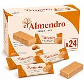 Creamy Almond Turron Nougats From Spain, Traditional Spanish Candy Individually Wrapped, 24 Turron Blando Bars By El Almendro, Dessert, Gluten Free Easter Candy Basket Stuffers For Adults