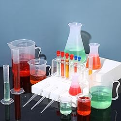 Baderke 28 Pcs Beakers and Test Tubes Set Including