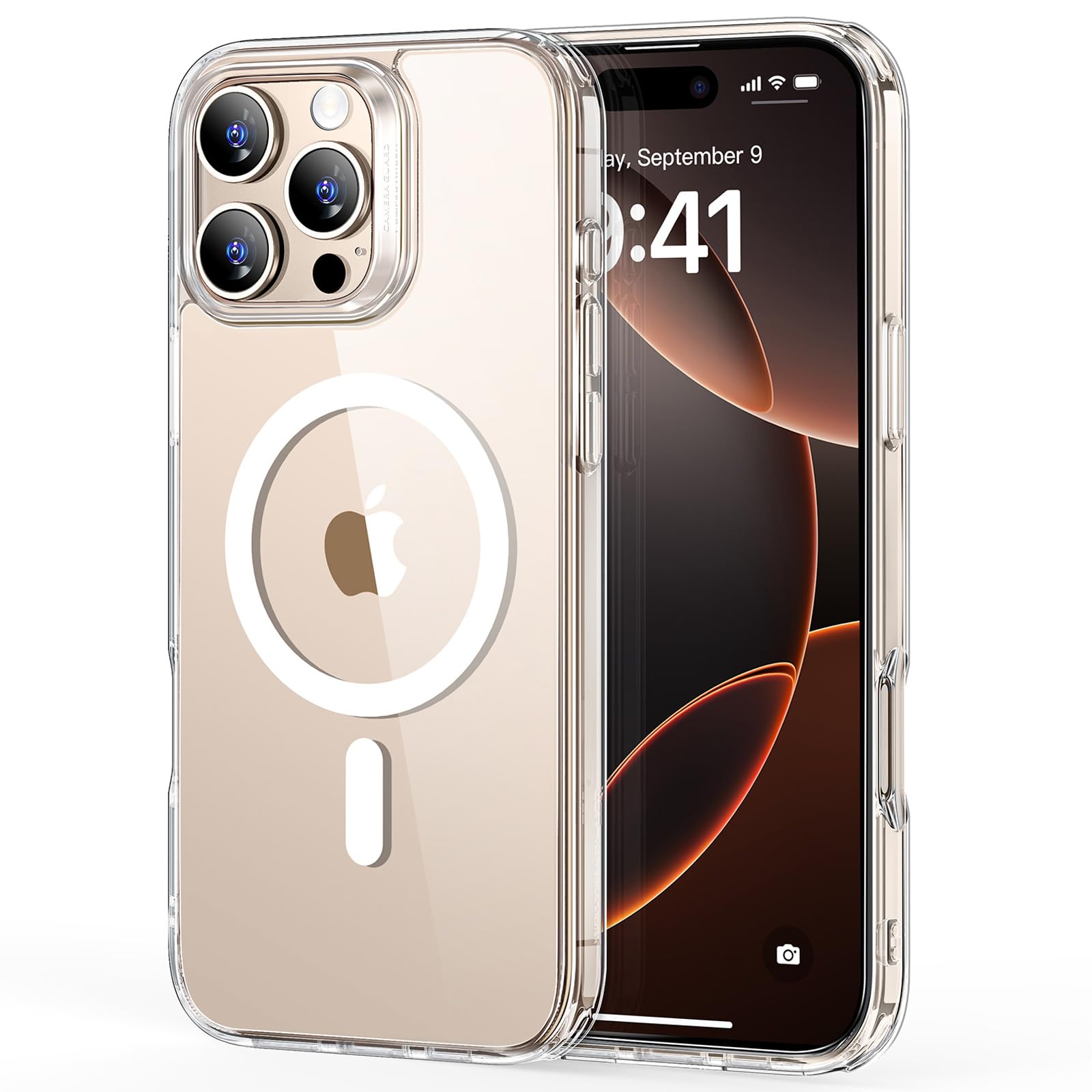 Photo 1 of ESR for iPhone 16 Pro Case Clear, Compatible with MagSafe, Magnetic Slim Phone Case for iPhone 16 Pro, Camera Protection, Shockproof Thin Cover, Resists Yellowing and Scratches, Clear