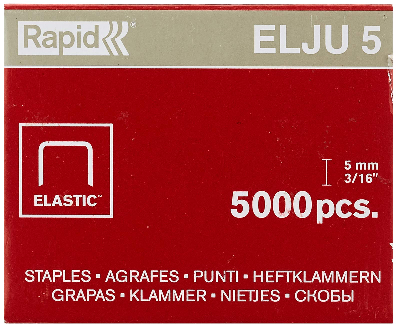 Leitz Rapid Elju 31070513 Staples 5 mm Zinc-Plated Pack of 5000
