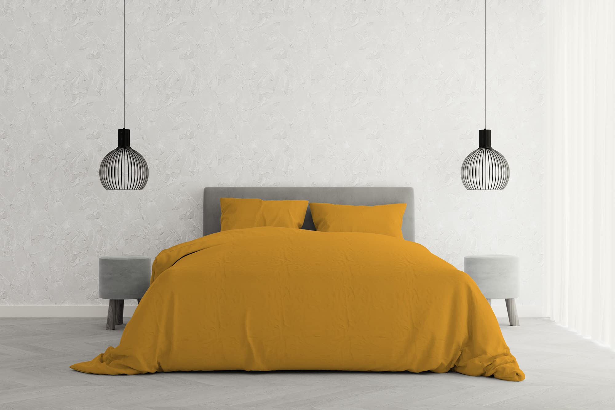 Elegant duvet cover set,yellow,double