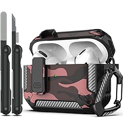 RFUNGUANGO for AirPods Pro Case Cover with Cleaner
