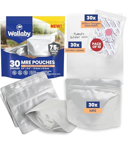 PackFreshUSA 100-Pack Premium 7 Mil Mylar Bags – 1 Gallon Size (10x14) For Long-Term Food Storage