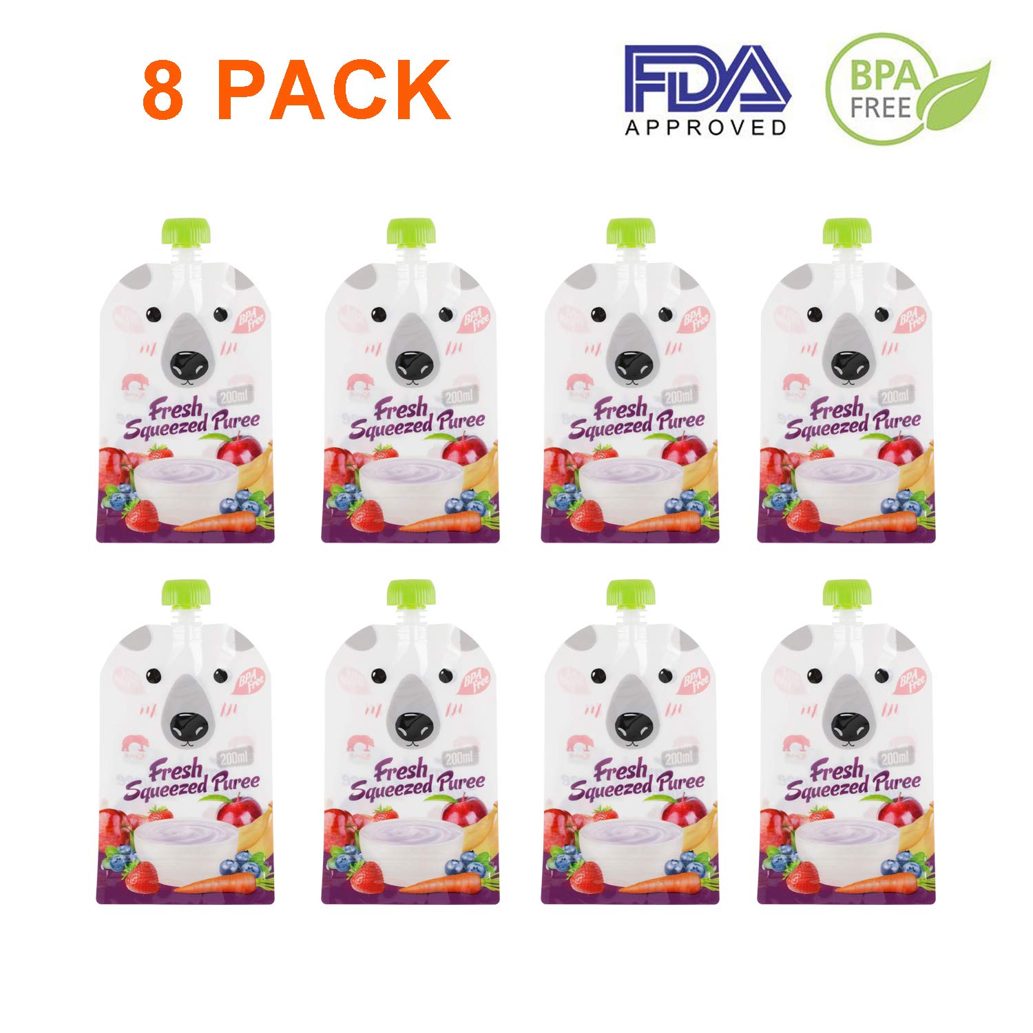 reusable weaning pouches