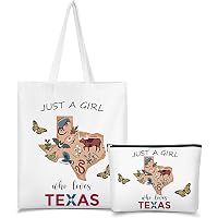 Paterr Texas Make-up-Tasche Set – 2-teiliges Geschenkset Für Texas-Liebhaberinnen