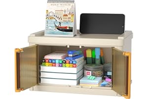 HAIXIN Desk Organizer Office Organization and Storage Small Plastic Containers with Lid Foldable Storage Basket for Organizing Craft Cubby Storage Bins for Office Supplies Makeup Coffee Snack Medicine 1 Pack