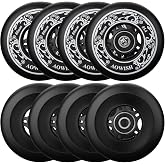AOWISH 8-Pack Inline Skate Wheels, 80mm 76mm 72mm, 85A | Outdoor &amp; Indoor Use | PU | Roller Hockey Wheels |Roller Blade Wheels | Skate Wheels | ABEC-9 Bearings | Spacers