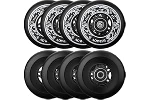 AOWISH 8-Pack Inline Skate Replacement Wheels 85A Outdoor Asphalt Formula Roller Blades Wheels Indoor Roller Blades Wheels wi