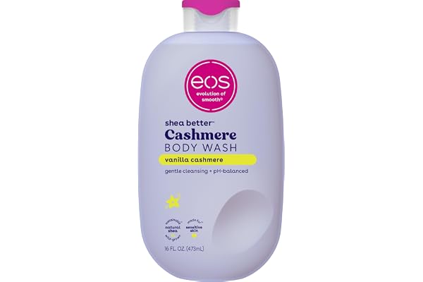 eos Body Wash, Vanilla, Moisturizing Creamy Gel Formula with Shea Butter, Glycerin, Vitamin E, pH Balanced, Sensitive Skin, Vegan, 16 fl oz