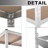 Feidak 150x70x30cm 5-Tier Garage Shelving Unit Heavy Duty Steel MDF Boltless view 6