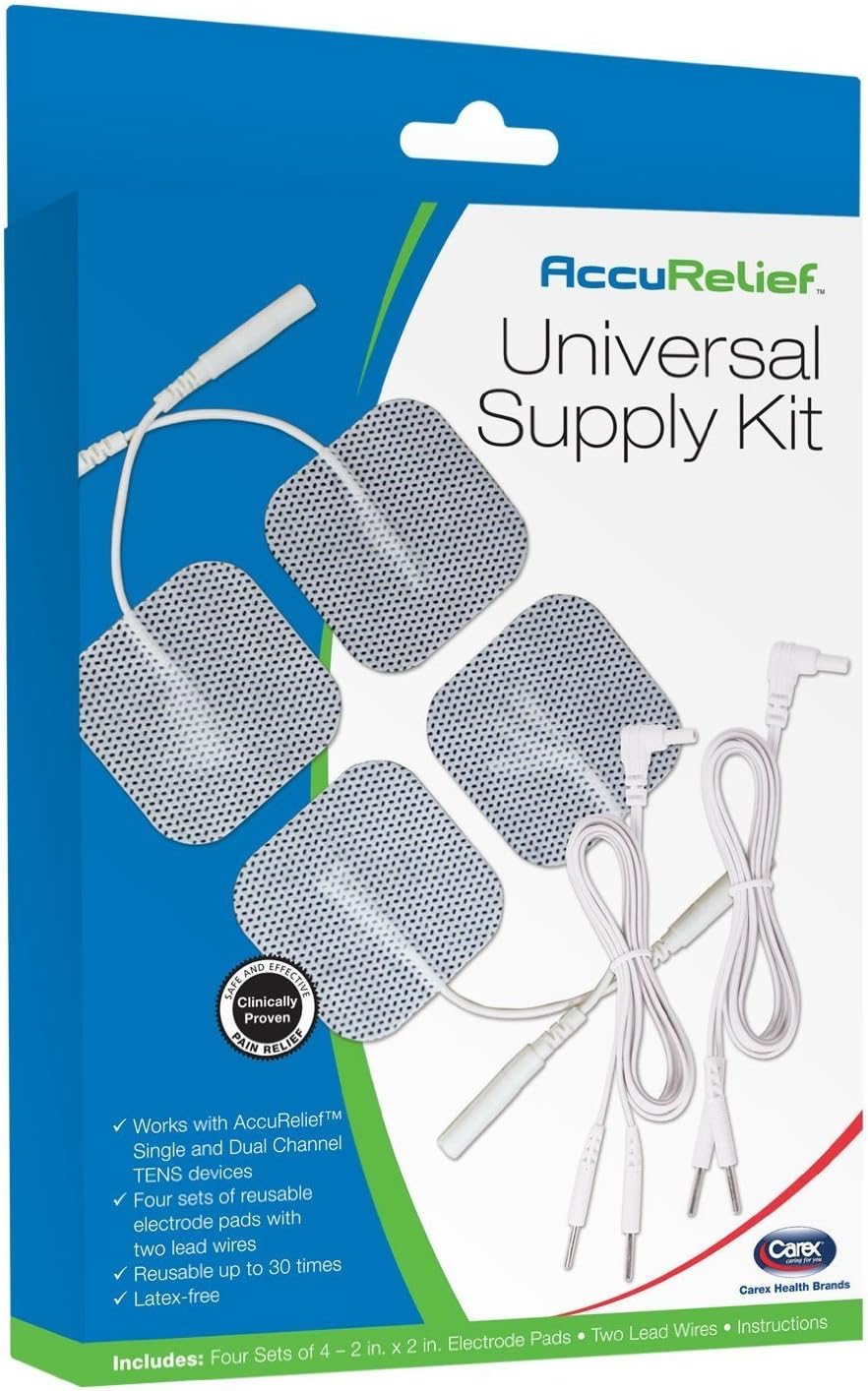AccuRelief Dual Channel TENS Electrotherapy Pain Relief System … (Supply Kit)