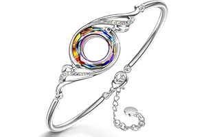 Kate Lynn "Rise From the Ashes" Phoenix Bracelet Made with Crystals from Austria, Adjustable Bangle Bracelet for Women 7"+2", Packaged with Jewelry Box, Birthday Gift for Women, Symbol of Luck and Renewal