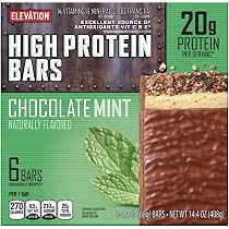 Amazon.com : Generic ELEVATION Chocolate Mint High Protein Bars, 6 ...