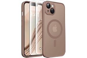 CAPRARO Magnetic for iPhone 14 Case, [Compatible with MagSafe] [Full Camera Protection] Shockproof Protective Slim Translucen