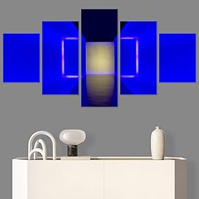 SIGNWIN 5 Panel Canvas Wall Art Abstract Closeup...