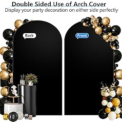 Hemmotop 7.2 ft Black Arch Backdrop Cover