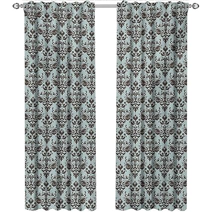 Amazon Com Shenglv Damask Curtains Sliding Glass Doors Damask