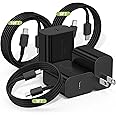 45W Super Fast Charger USBC for Samsung Galaxy S24, [3Pack] 3+6+10FT Type C Charger Fast Charging Cable Cord &Android Charger Block for Galaxy S24 S23 S22 S21 Ultra/Plus, Tab S10 S9 S8 S7,iPad Pro/Air