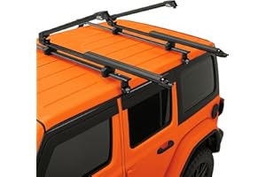 JOYTUTUS Universal Lockable Ski Rack Snowboard Rack for Car Roof - 6 Pairs Ski / 4 Snowboard Capacity, Sliding Extension for 