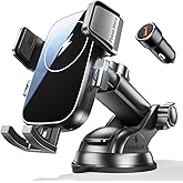 Niweya Wireless Car Charger, [15W Fast Charging] Car Phone Mount with Upgrade Suction, Car Phone Holder Charger for Dashboard Windshield Compatible with iPhone 17/16/15 Pro Max, Galaxy S25/S24 Ultra