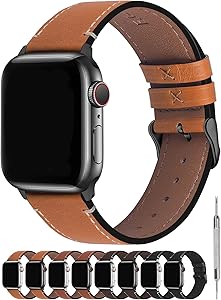 Fullmosa Compatible Apple Watch Bands 40mm 44mm,8 Colors Compatible with iWatch Series 6/SE Series 5 Series 4,40mm Light Brown+Smoky Grey Buckle