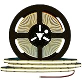 Flexible COB LED Strip Lights,Natural White 4000K 12V 16.4ft/5m, 320LEDs/M Super Bright High Density FCOB LED Strip Light for