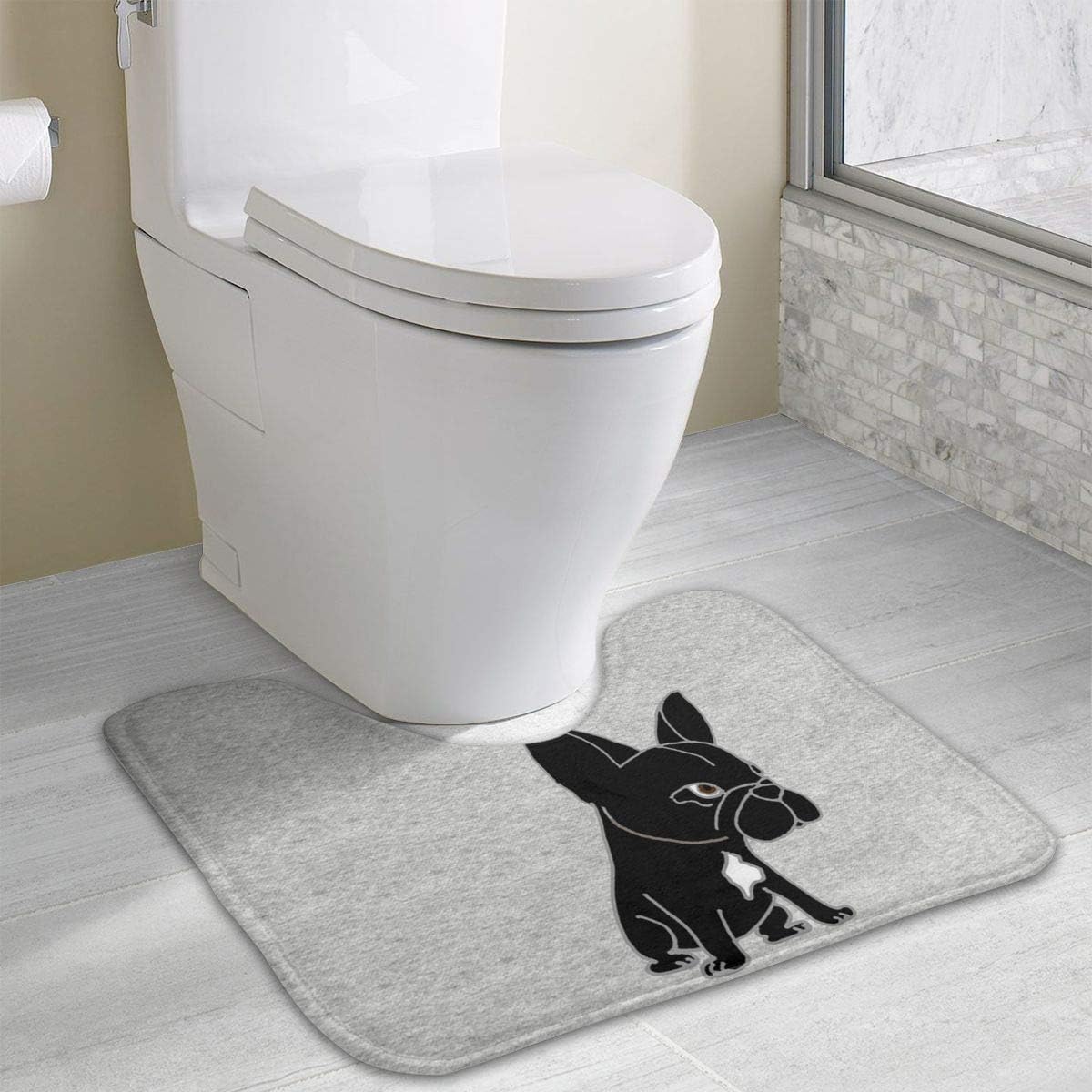 Amazon かわいい面白い黒フレンチブルドッグ トイレマット 浴室足ふきマット フロアマット トイレファブリック 吸収パッド 滑り止め 厚くする 40 X 49 Cm ファッション 家の装飾な トイレマット タンクカバー ホーム キッチン オンライン通販