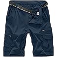 Jessie Kidden Mens Outdoor Casual Expandable Waist Lightweight Water Resistant Quick Dry Fishing Hiking Shorts