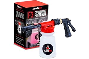 SUDS.LAB Suds Lab F3 Car Cleaning Foam Gun, Adjustable Foam Nozzle, Connect to Any Garden Hose, Clean Dirt and Dust, Home Car Washing