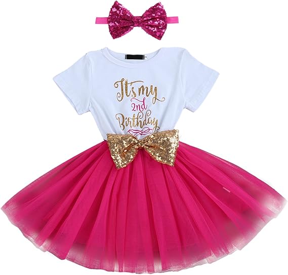 2eme Anniversaire Robe Princesse Manche Courte 1 An 2 Ans Fete Vetements Premier Deuxieme Anniversaire Soiree Tulle Robe Bandeau Photographie Tenue 1 2 Ans Fymnsi Enfant Bebes Filles Cest Mon 1er Vetements Bebe