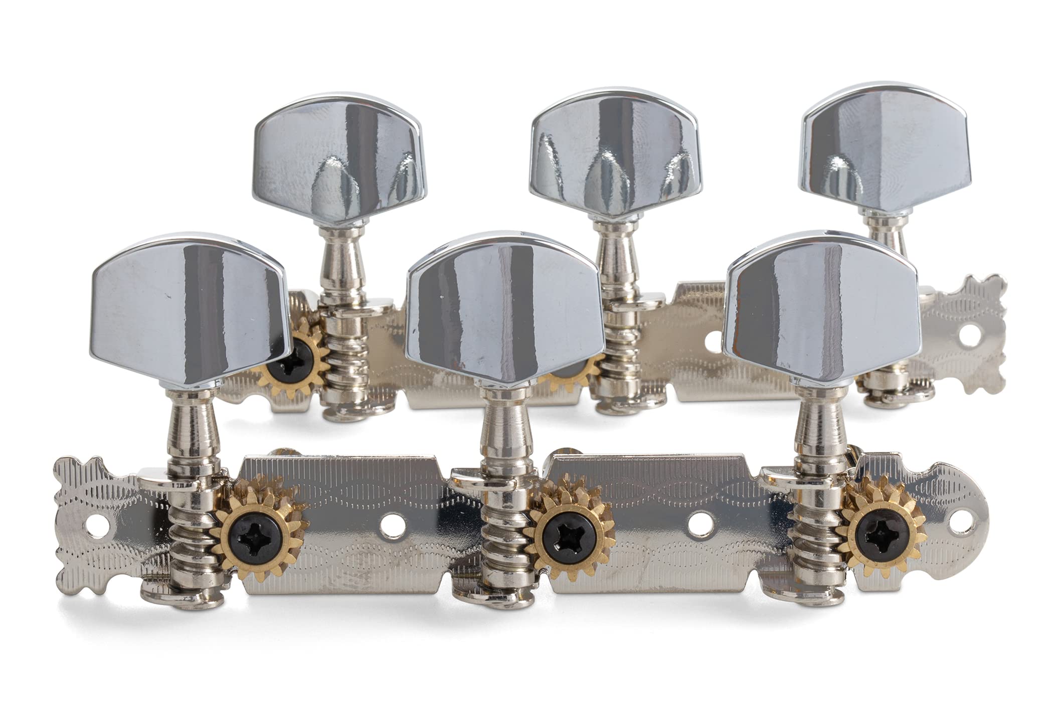 GEWA machine heads Jazz Guitar Set, Nickel-plated metal buttons