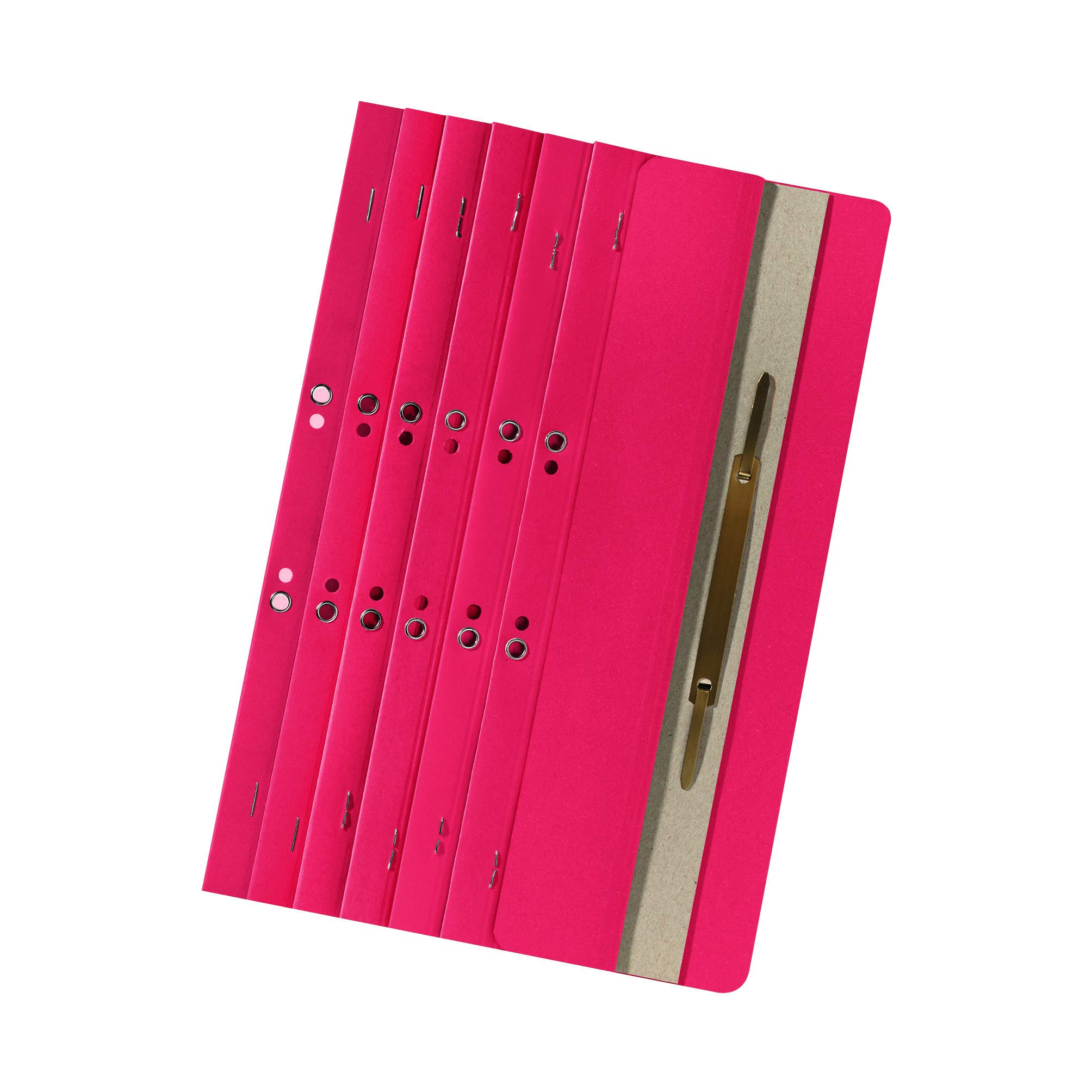 Exacompta - Ref 80003932003F - FALKEN - Flat Far Strip File - 1/4 Cover, Suitable for Holding A4 Documents Together, 250gsm Manilla, Metal Cover Rail & Eyelets - Red (Pack of 200)