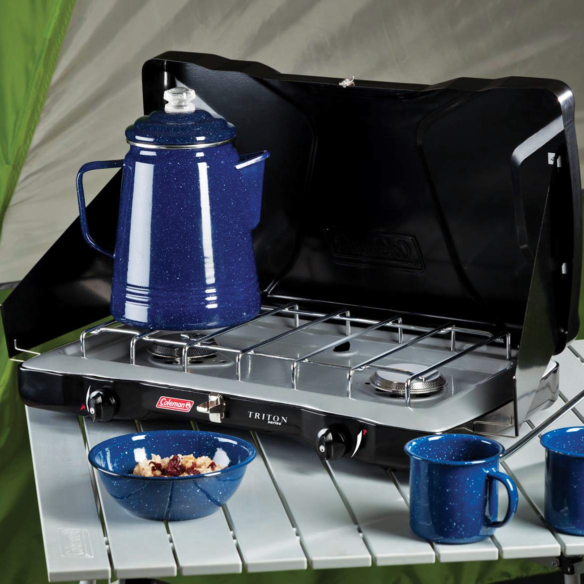 Coleman Triton 2 Burner Propane Portable Camping Stove
