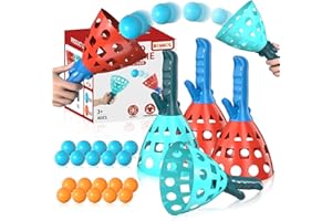 Click and Catch Ball Game Pop & Catch with 20 Balls, Pop Pass Catch Ball Game Outdoor Party Toys Gifts for 3 4 5 6 7 8+ Year 
