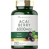 Carlyle Acai Berry Capsules | 250 Count | Non-GMO & Gluten Free Acai Berry Extract