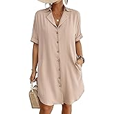 Bsubseach Womens Bathing Suit Cover Ups Bikini Swimsuit Coverup for Women 2026 Button Down Beach Dress Shirt