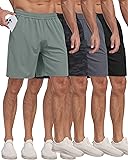 PARISDIARY 4 Pack Men's Athletic Gym Shorts with