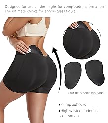Sliot Padded Butt Shapewear With Hip Pads and Fake