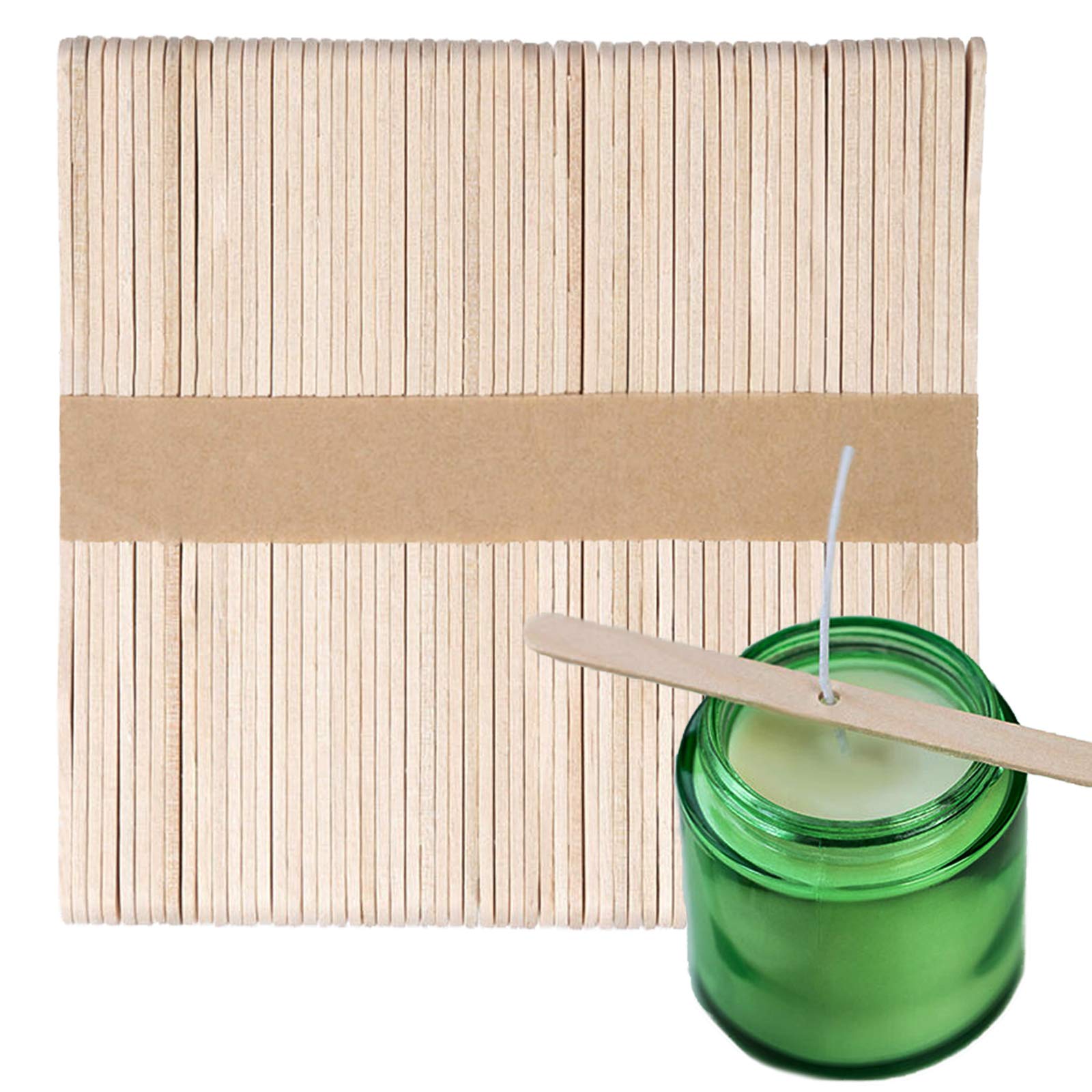 Wendergo 100 Pcs Wooden Candle Wick Holders, Wick Bars for Candle Making, Candle Wick Centering Device, DIY Candle Making Accessories Tool