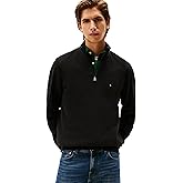 Tommy Hilfiger mens Medium Weight Ribbed 1/4 Zip Sweatshirt