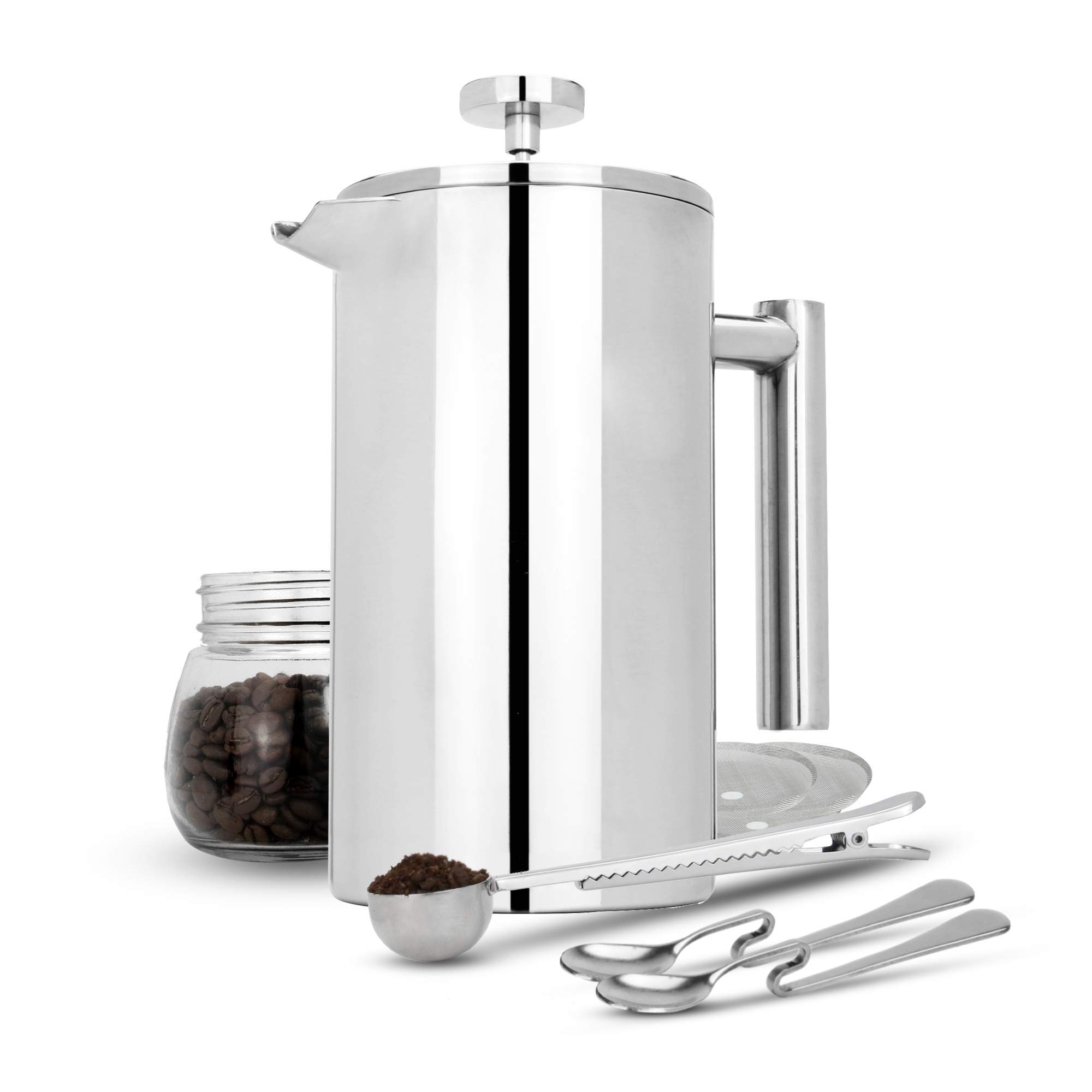 French Press Cafetiere Stainless Steel Coffee Press Filters