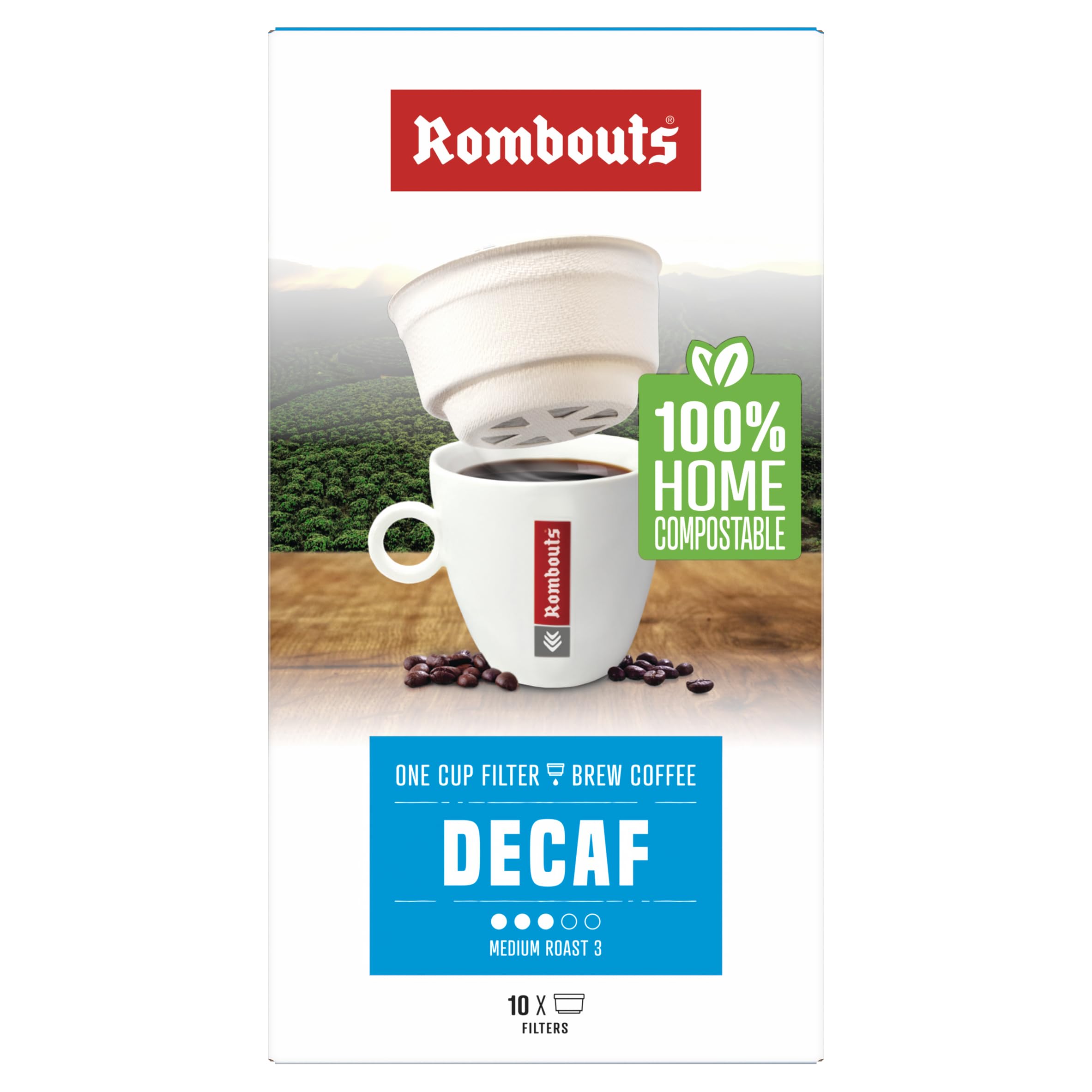 Rombouts One Cup Filter Brew Coffee (Italian Style 2 x 10 Pack)
