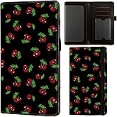 AIRMORS Leather Checkbook Cover for Women Checkbook Holder Wallet RFID Blocking Cute Checkbook Cover for Duplicate Checks Men Credit Card Wallet (Cherry)