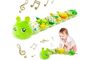 Sumobaby Infant Baby Musical Multi-Sensory Caterpillar, Stuffed Animal Activity Soft Toys, for Tummy Time Newborn 0-3-6-12 Months Boy and Girls,Green