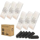 BOBO&DRAGON Cat Water Fountain 12 Pack Cat Fountain Replacement Filters for Stainless Steel 124oz/3.5L (6+6 Pack) Automatic Dog Water Dispenser Filters 6-layer Filtration System