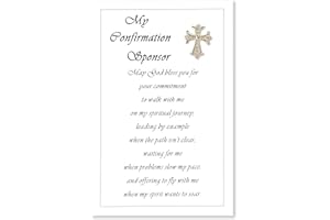 Duduboy Catholic Confirmation Gifts | Diamond Religious Confirmation Cross Pin with Card, Scratch Off Will You be My Confirmation Sponsor Card | Christian Faith Gift Confirmation Gifts for Girls/Boys