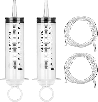 Hyber&Cara 100ml Syringe with 100cm Tube Large Plastic Measuring Syringe