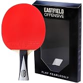 Eastfield Offensive Professional Table Tennis Racket - Advanced &amp; Elite Ping Pong Paddle, ITTF Approved Professional Spin Rubber, 7-Ply Carbon Blade, Premium Competition Bat