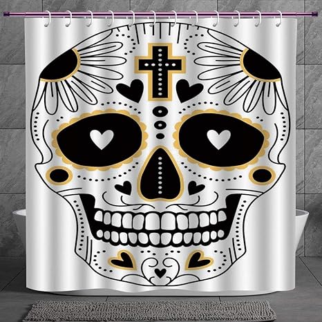 Funky Shower Curtain 2 0 Day Of The Dead Decor Dia De Los